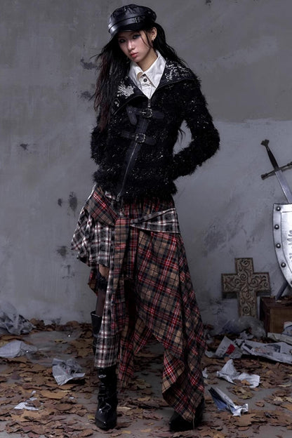 Vintage Punk Plaid Skirt