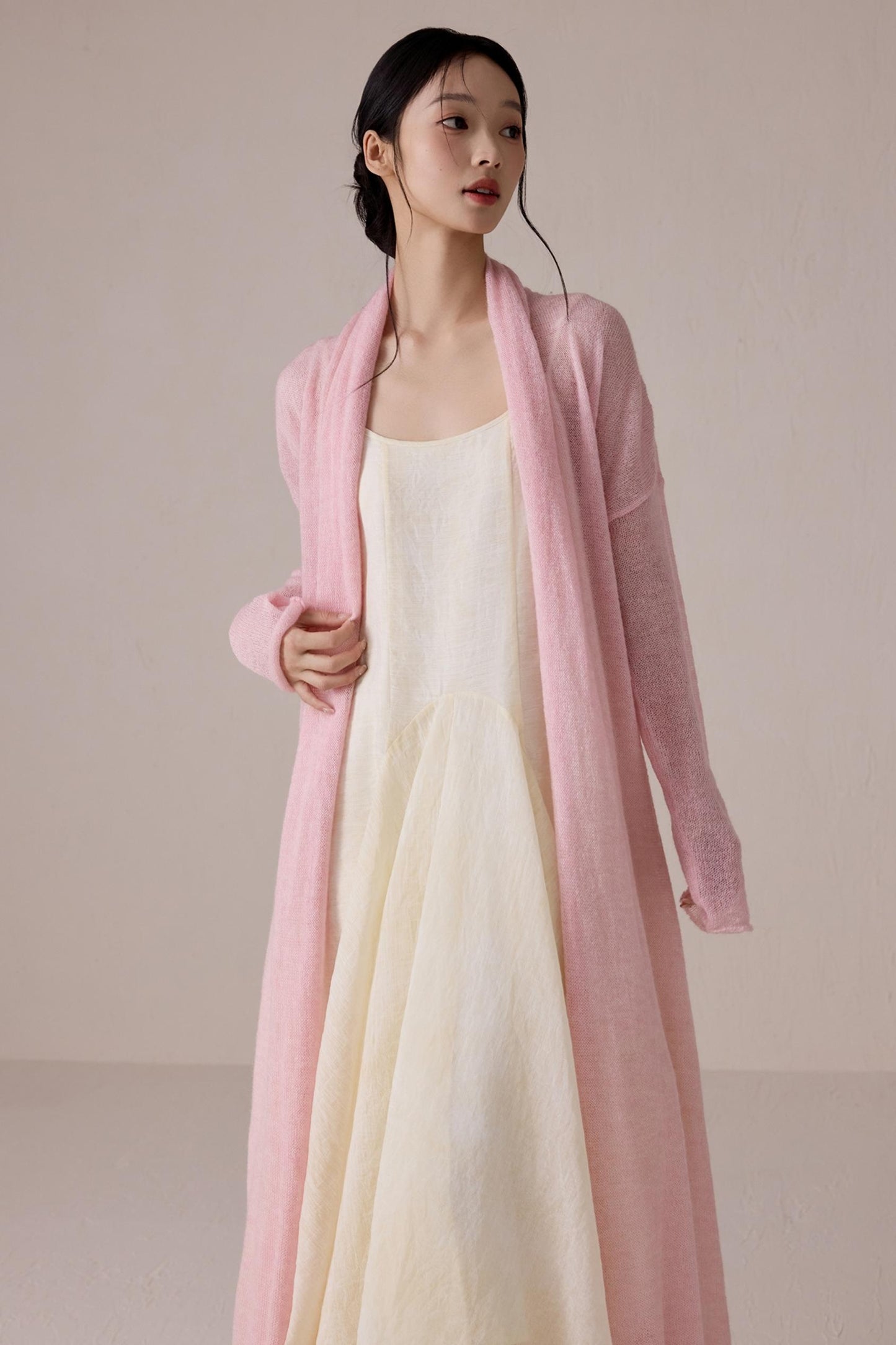 Pink Mohair Cardigan