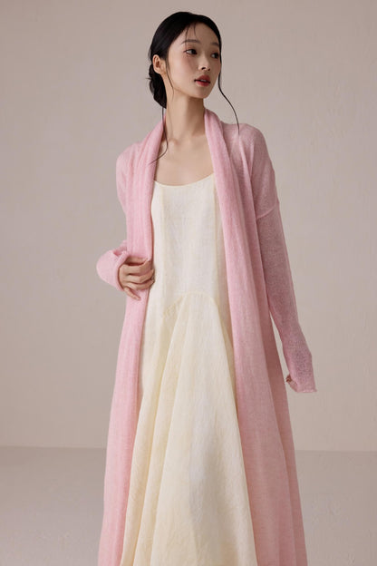 Pink Mohair Cardigan