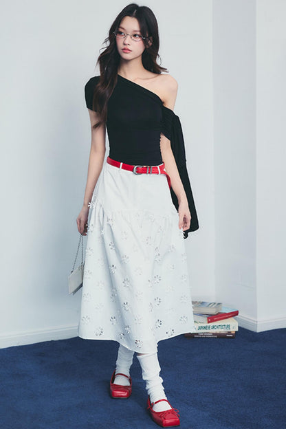 Heart Slob Floral A-Line Skirt