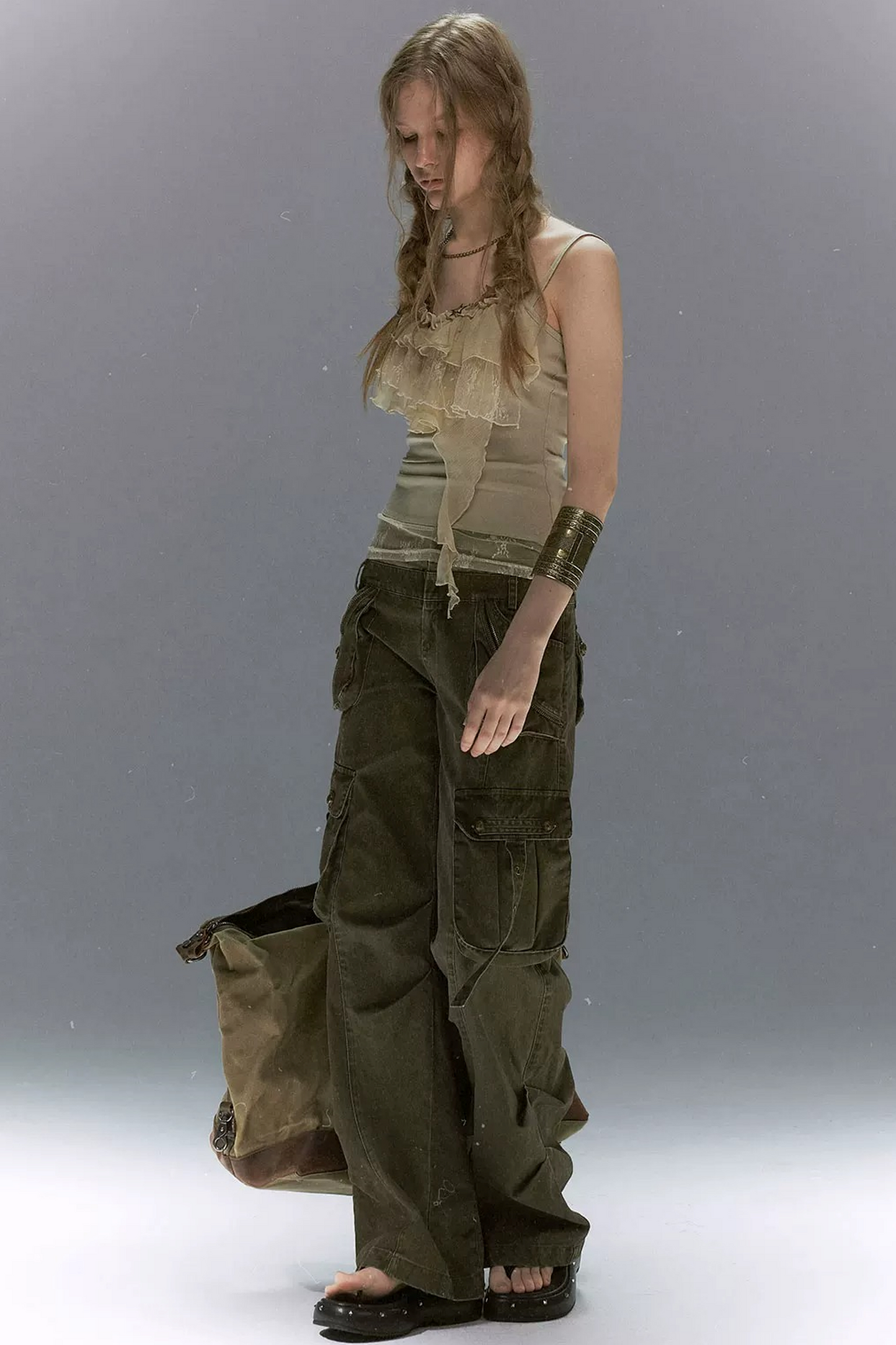 Tie-Dye Beaded Lace Camisole Top