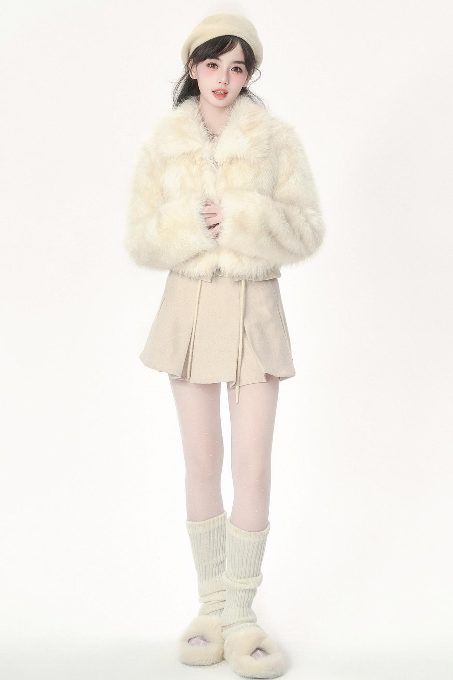 Gradient Faux Fur Jacket