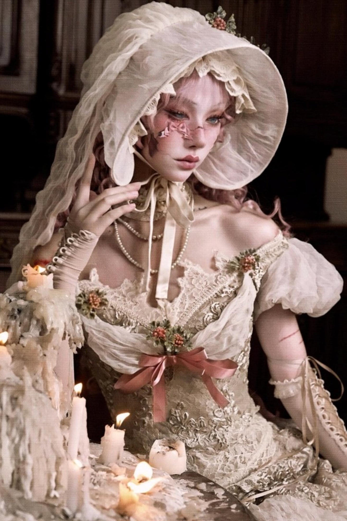 Eros Poetry Vintage One-Shoulder Mesh Top