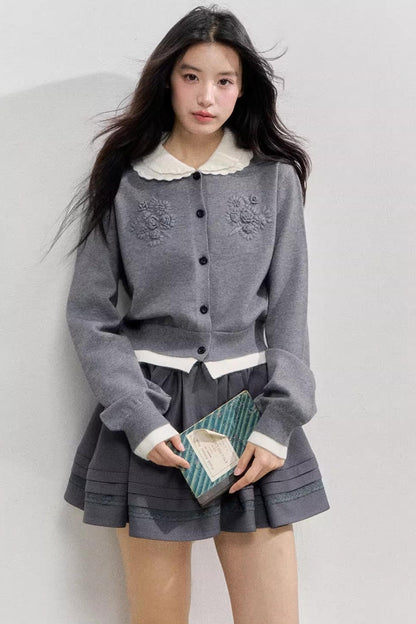 Sunset Rose Crochet Sweater