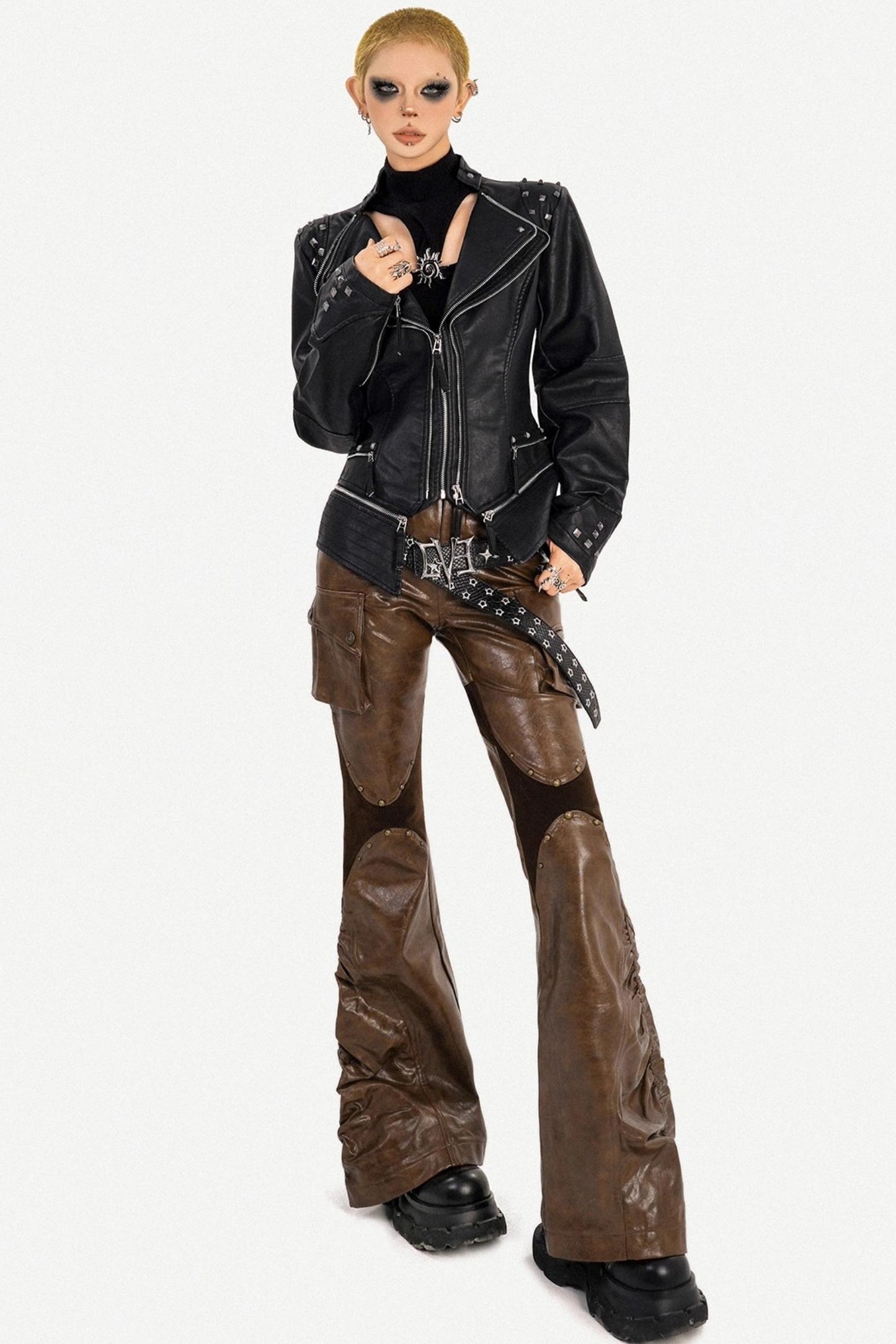 Retro Leather Biker Jacket