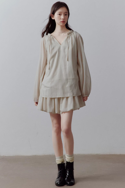 Apricot Gray Bud Dress