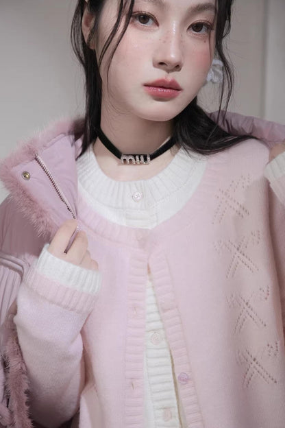 Peach Milkshake Wool Cardigan