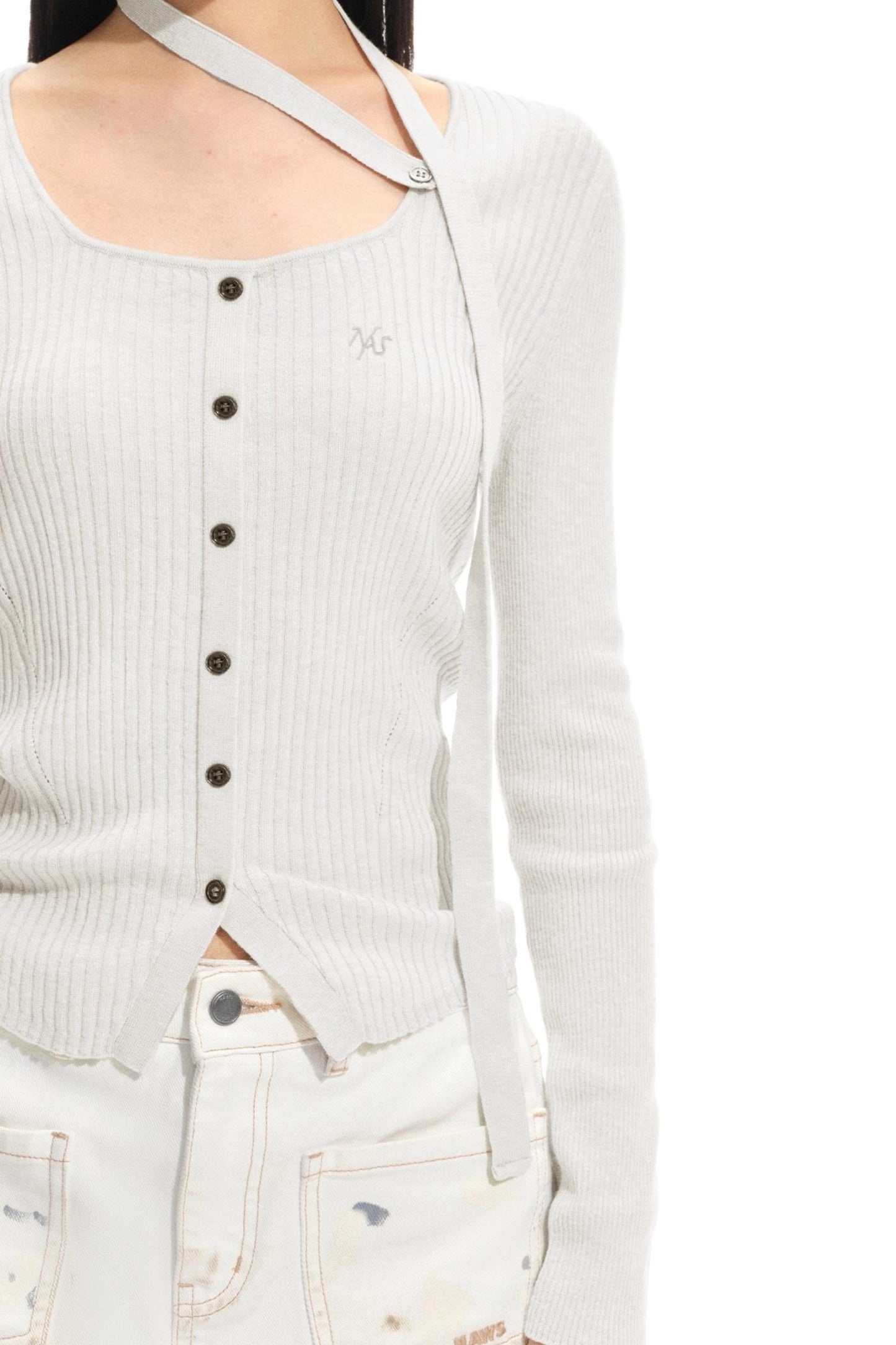 Knit Ribbed Stripe Cardigan