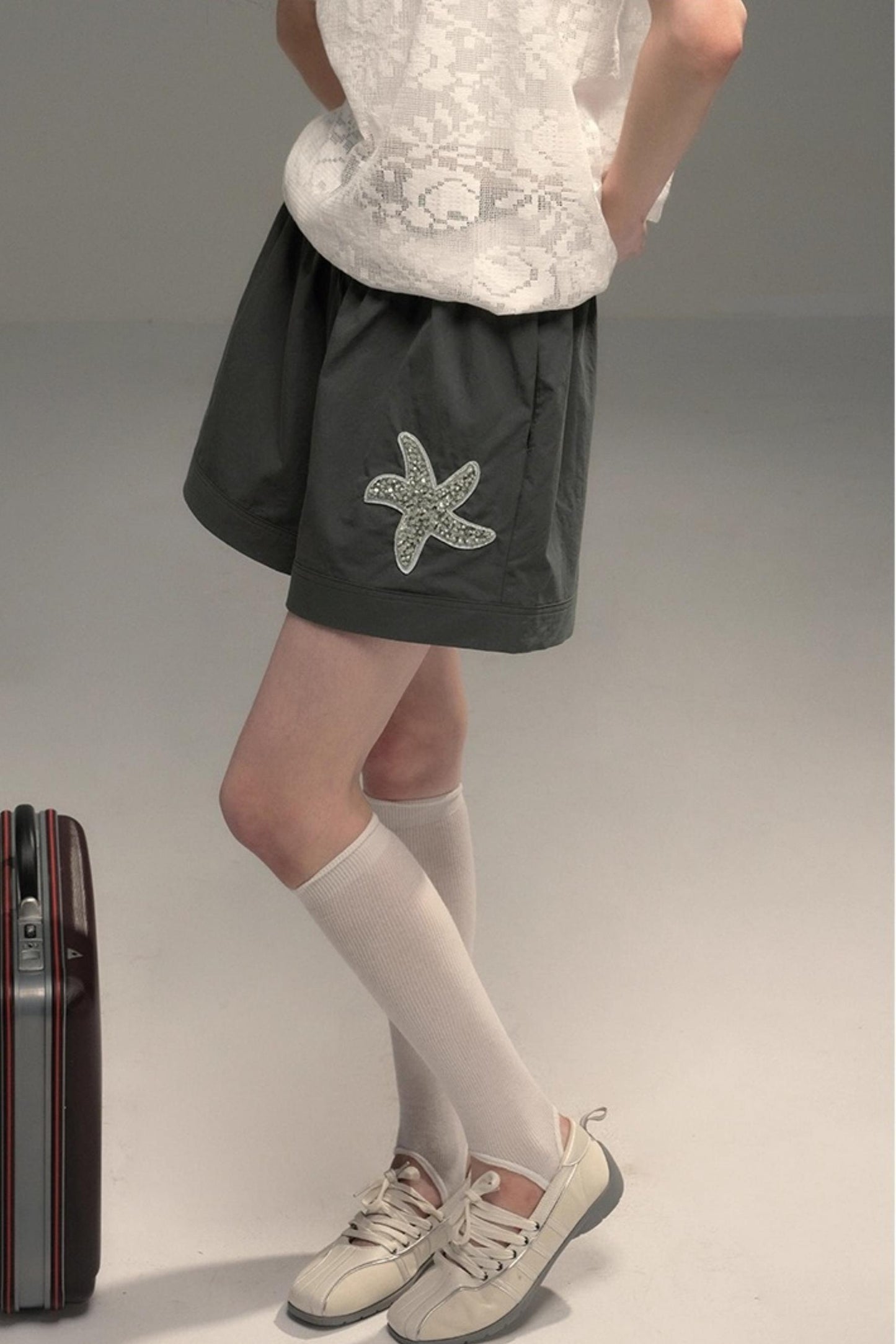 Starfish Casual Wide Drawstring Shorts