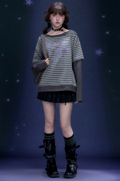 Striped Graffiti Spring Top