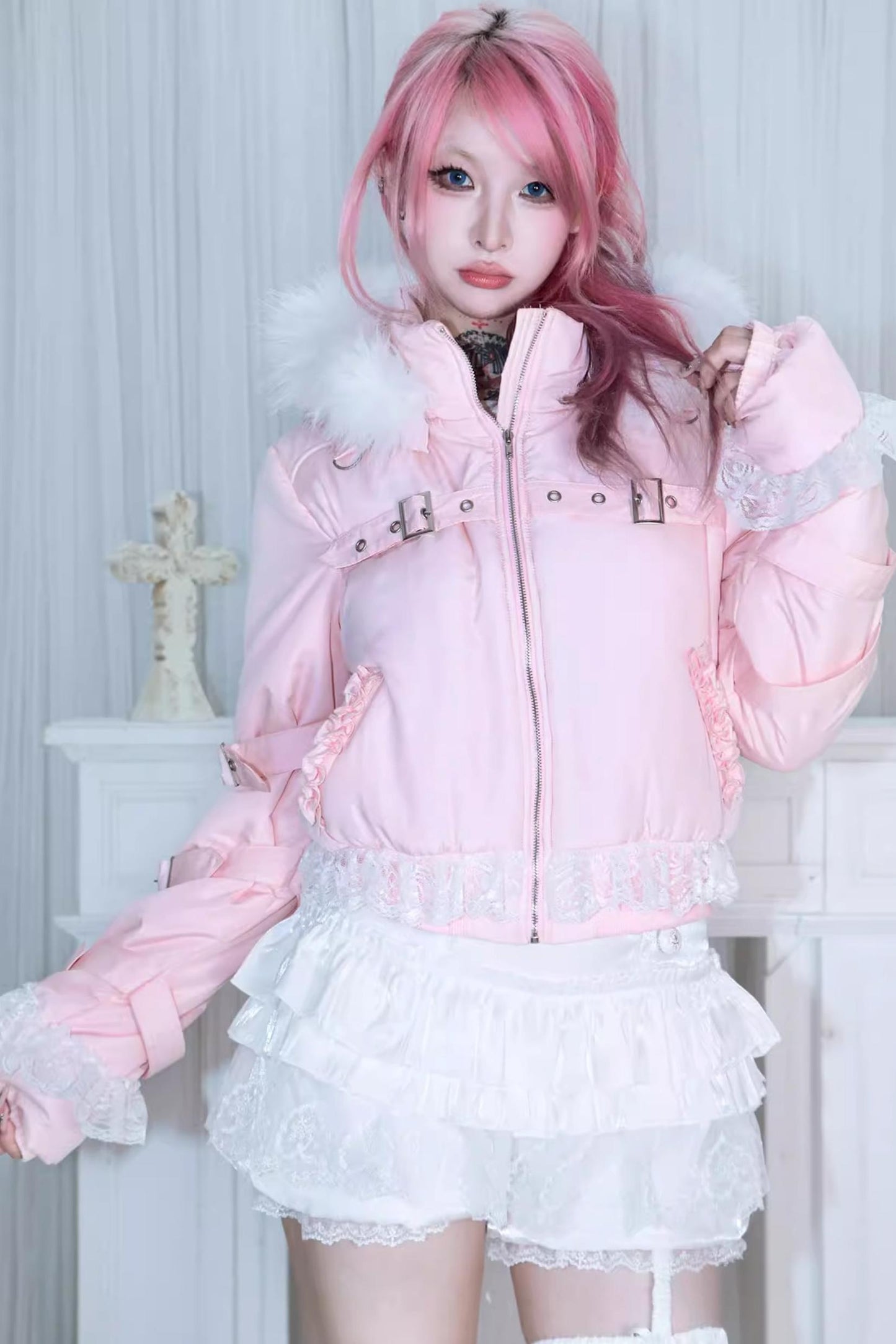 Detachable Hat Punk Jacket