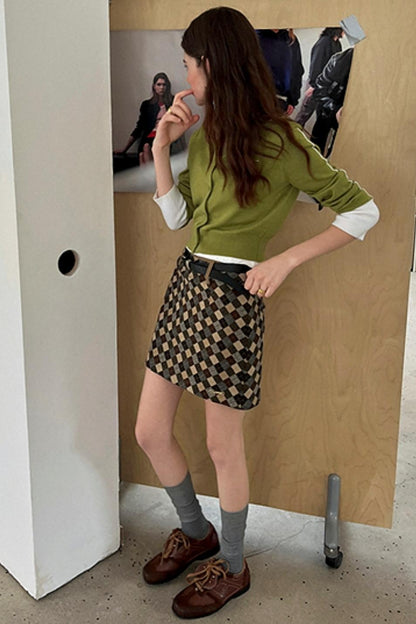 Wool Slim Fit Knit Top