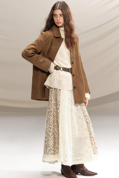 Raccoon Wool Crochet Sweater