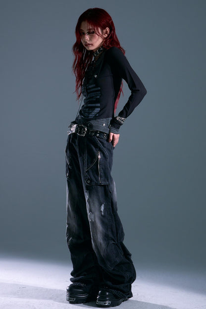 Stripe Long Sleeve Knit Top