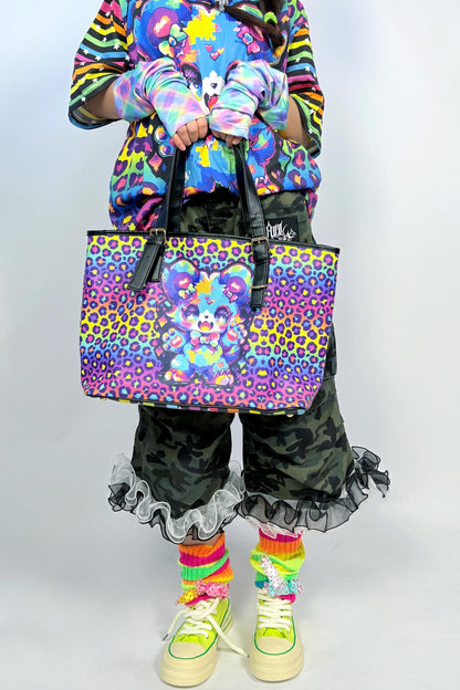 Rainbow Frise Leather Bag