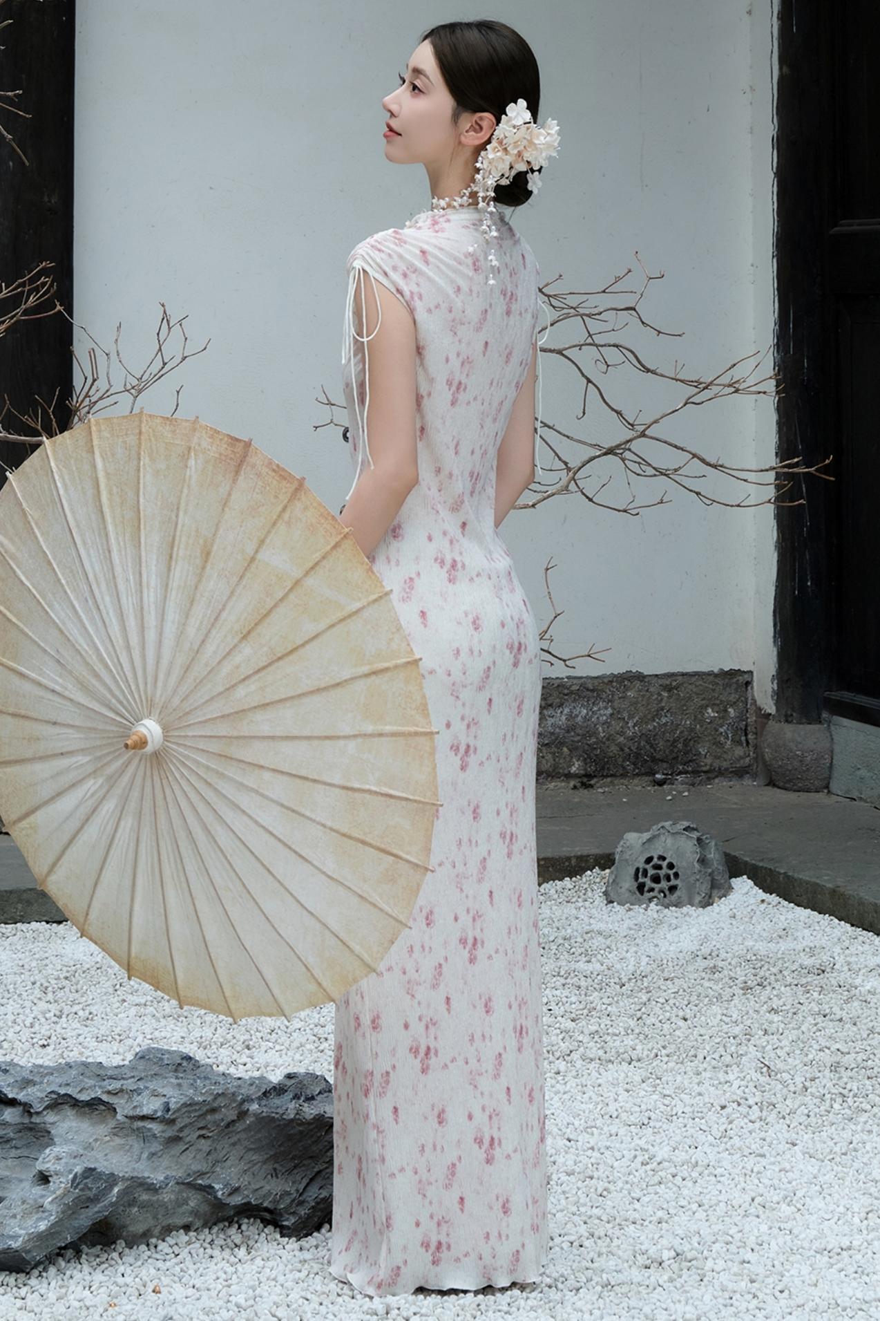 Vintage Plum Blossom Dress