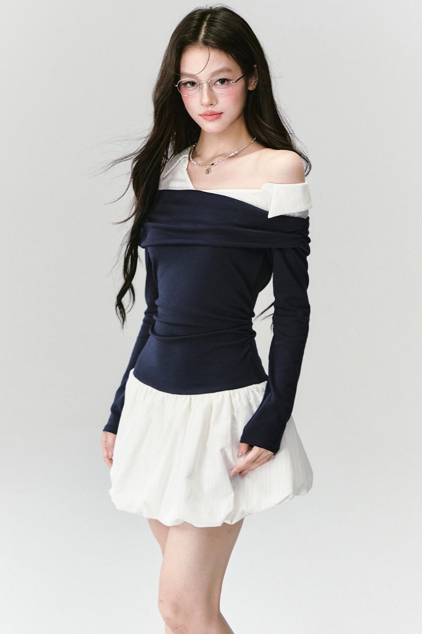 Fragile Flower Bud Puffy Dress