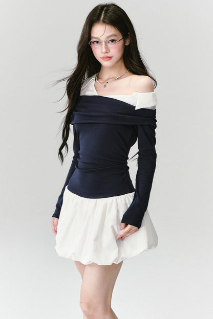 Fragile Flower Bud Puffy Dress