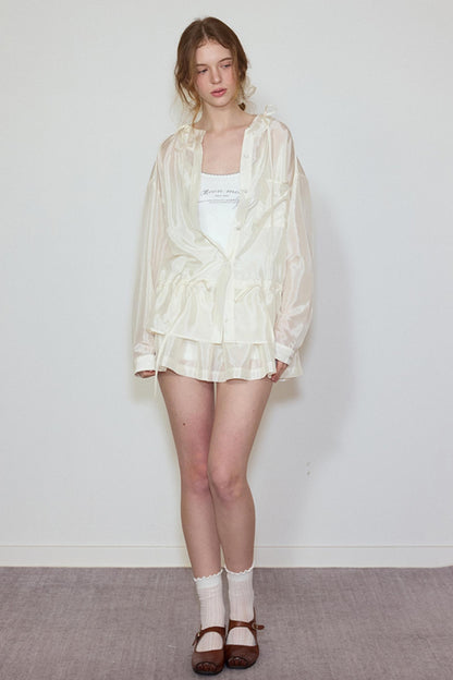 Soft Glow Hooded Jacket & Skirt Set-Up