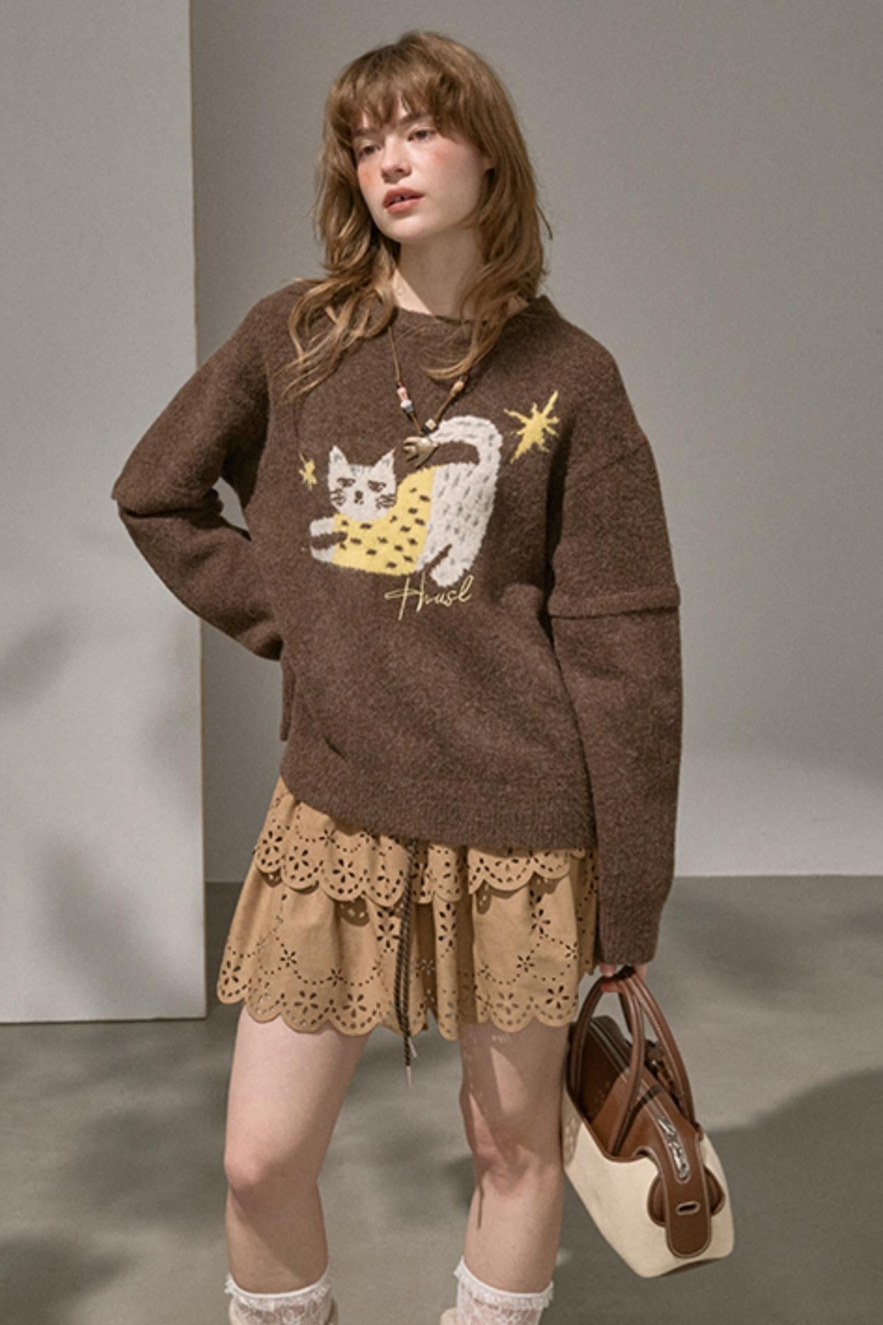 Cute Slouch Knit Sweater Top