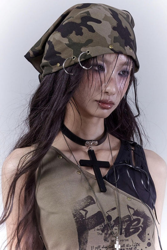 Riveted Camouflage Workwear Hat Scarf