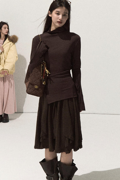 High-Elastic Knit Slim Top