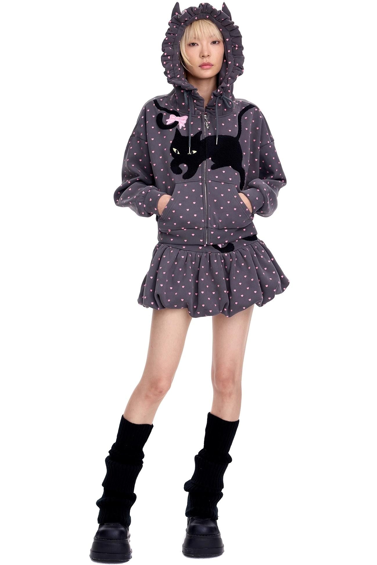 Cattail Embroidered Pumpkin Skirt