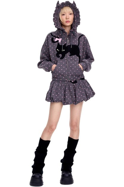 Cattail Embroidered Pumpkin Skirt