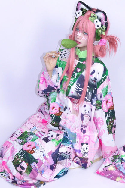 Panda Collage Printed Tang Top