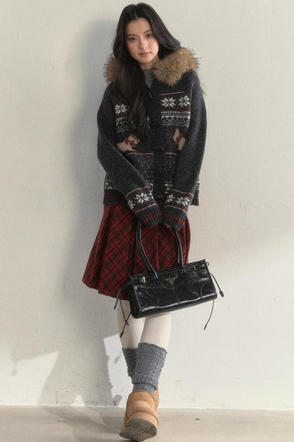 Retro Fair Isle Knitted Sweater Set-Up