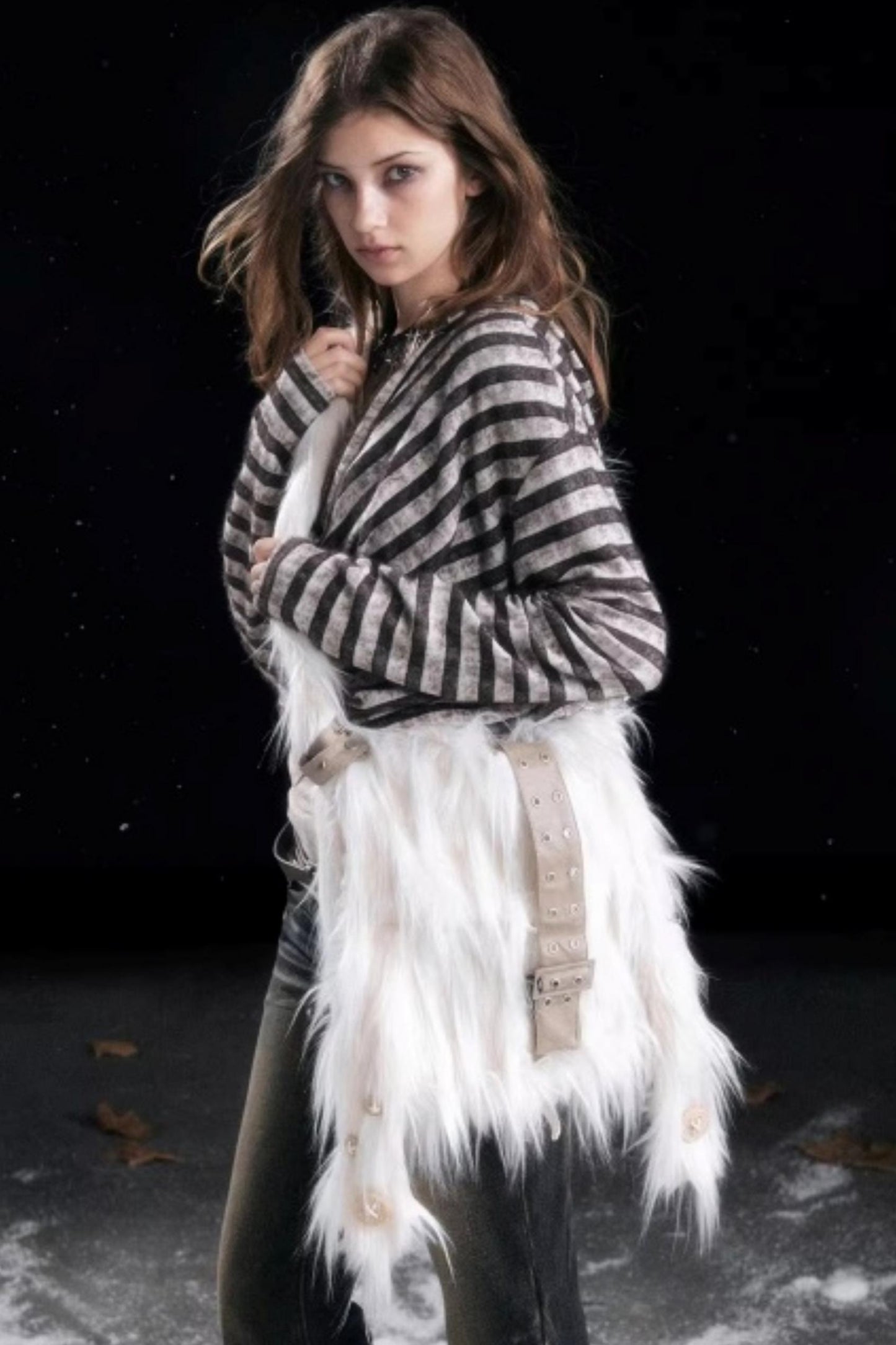 Punk Rabbit Ear Furry Bag