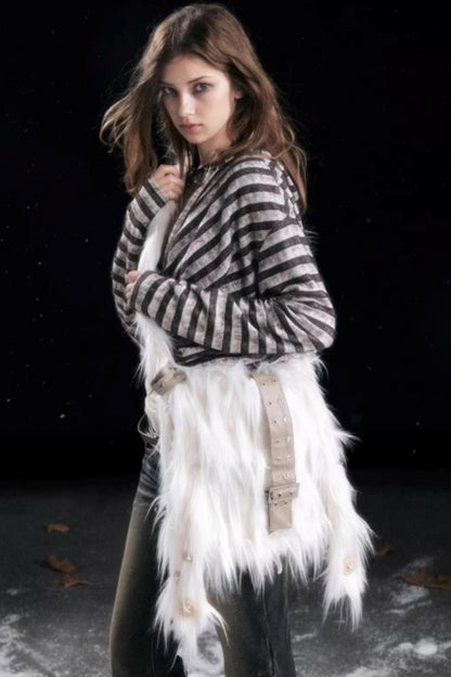 Punk Rabbit Ear Furry Bag