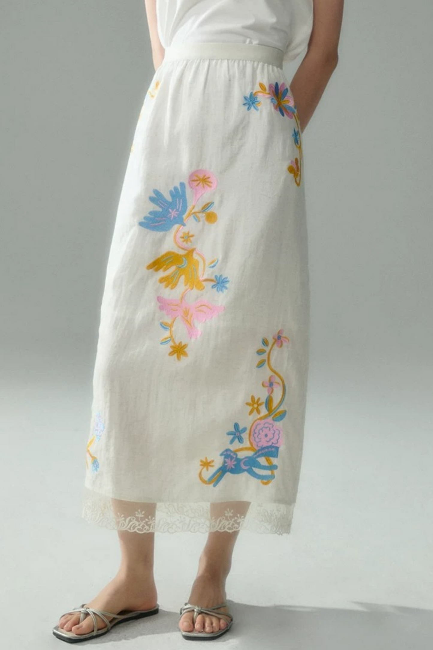 Pony Embroidery Cotton Linen Set-Up