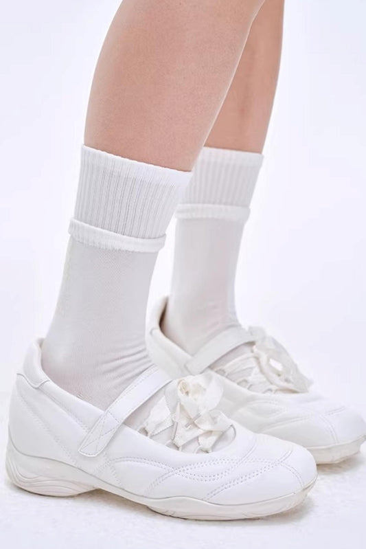 Retro Color-Blocked Striped Socks