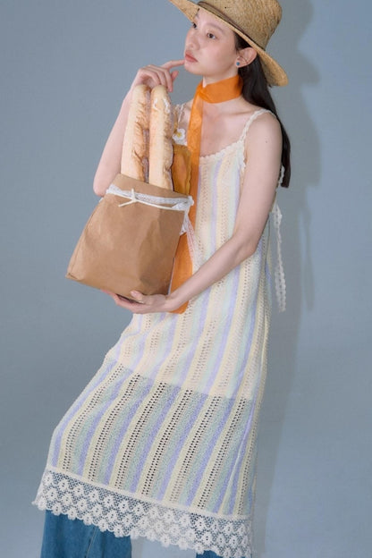 Rainbow Bohemian Hand Hook Flower Dress