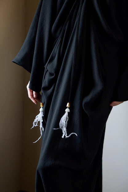 Black Ethereal Batwing Dress