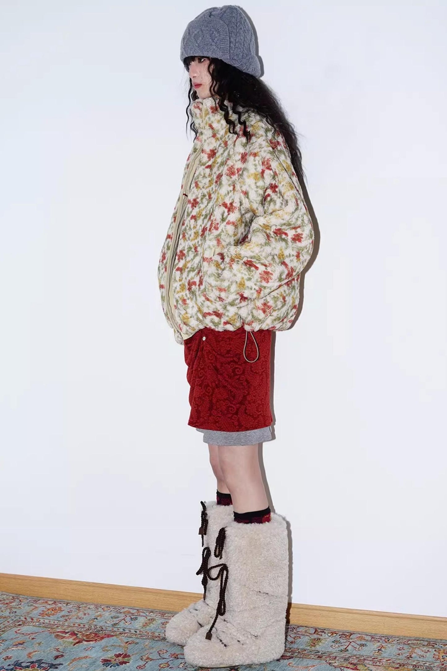 Retro Paisley Sweater Skirt Set-Up