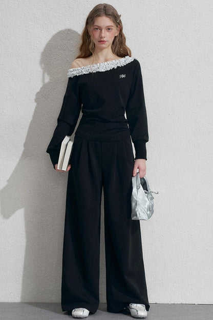 Empire Lace Top Two-Piece Set-Up