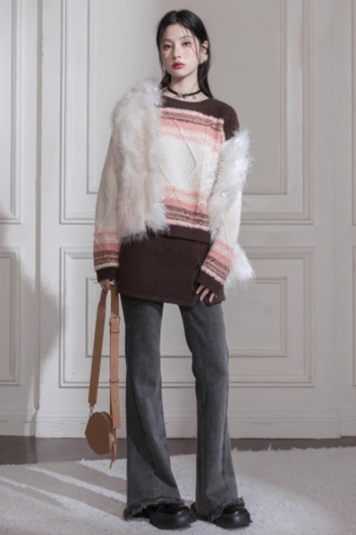 Simulated Texture Fur Vest