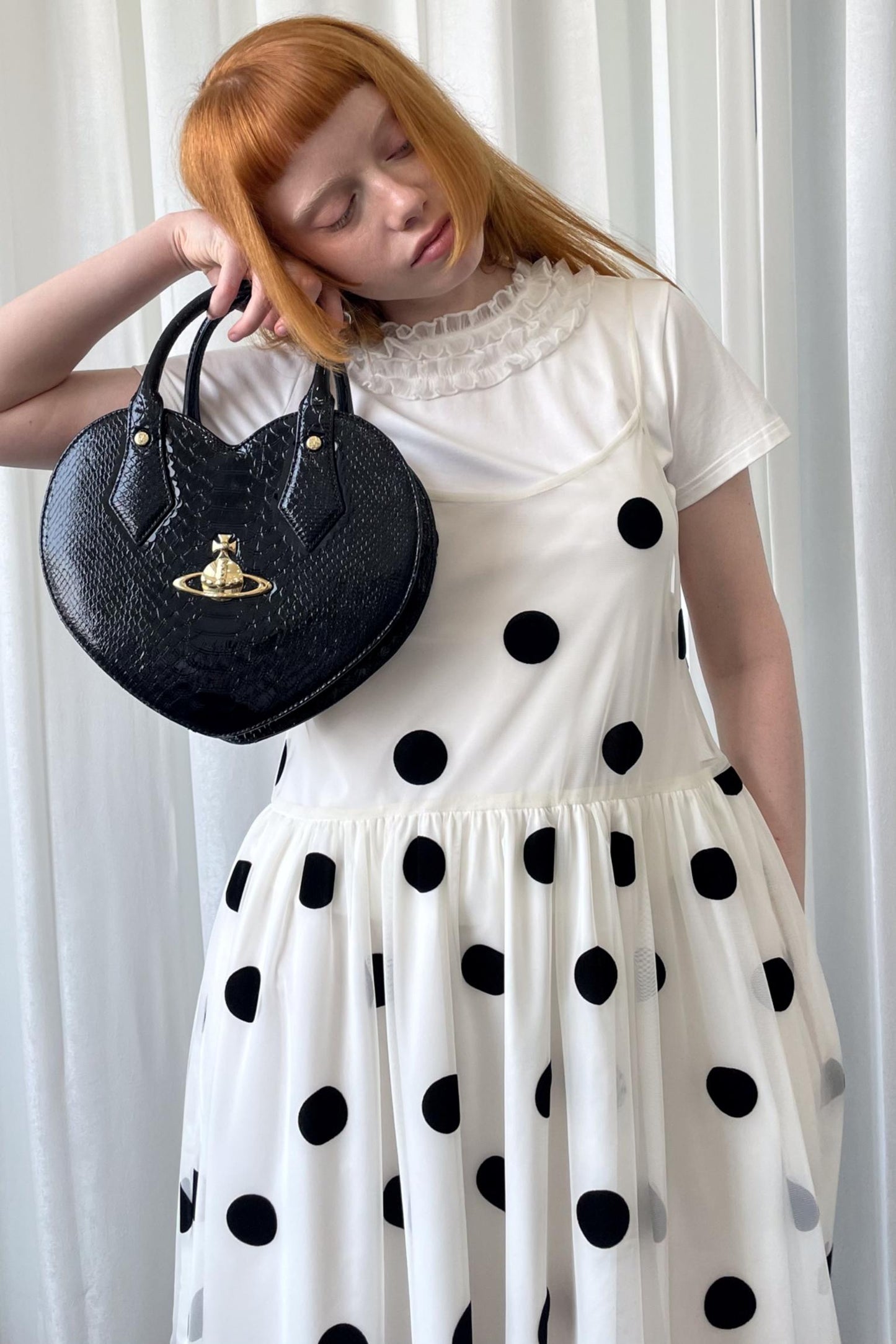 Mesh Polka Dot Dress