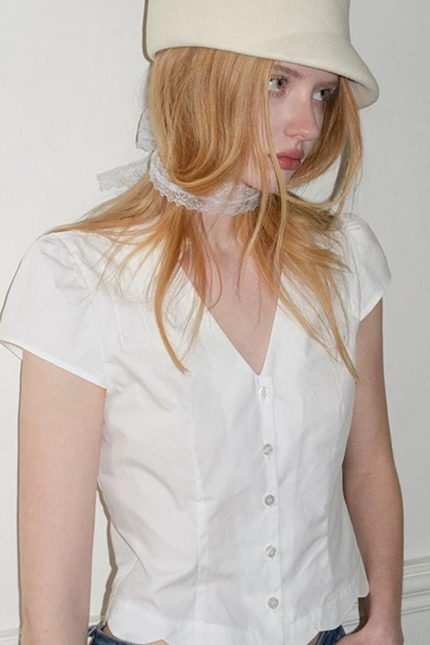 Petal Wave Hem Blouse