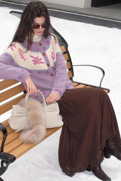 Cream Snow Vintage Cardigan