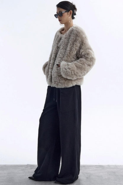 Double-Layer Black Sweatpants