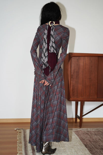 Vintage Check Slim Dress
