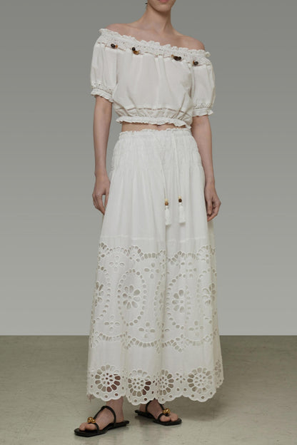 One-Shoulder Summer Skirt Top Set-Up