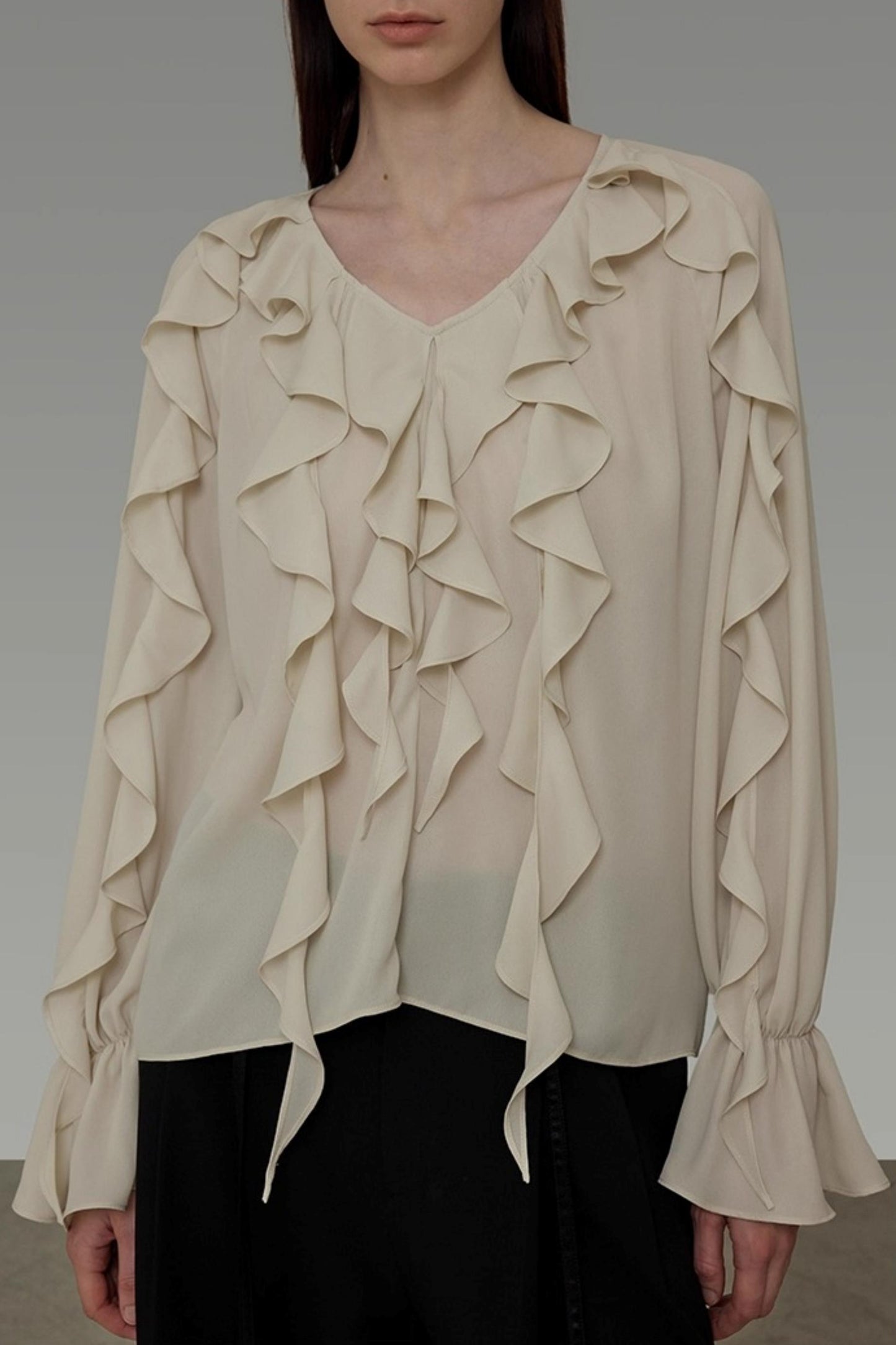 Loose Fit V-Neck Shirt