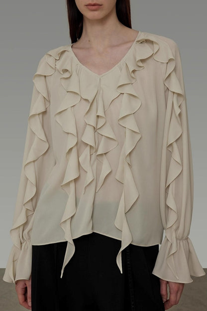 Loose Fit V-Neck Shirt