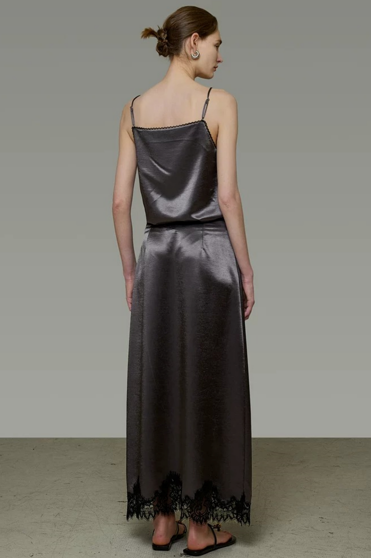 Lace-Trimmed Satin Camisole
