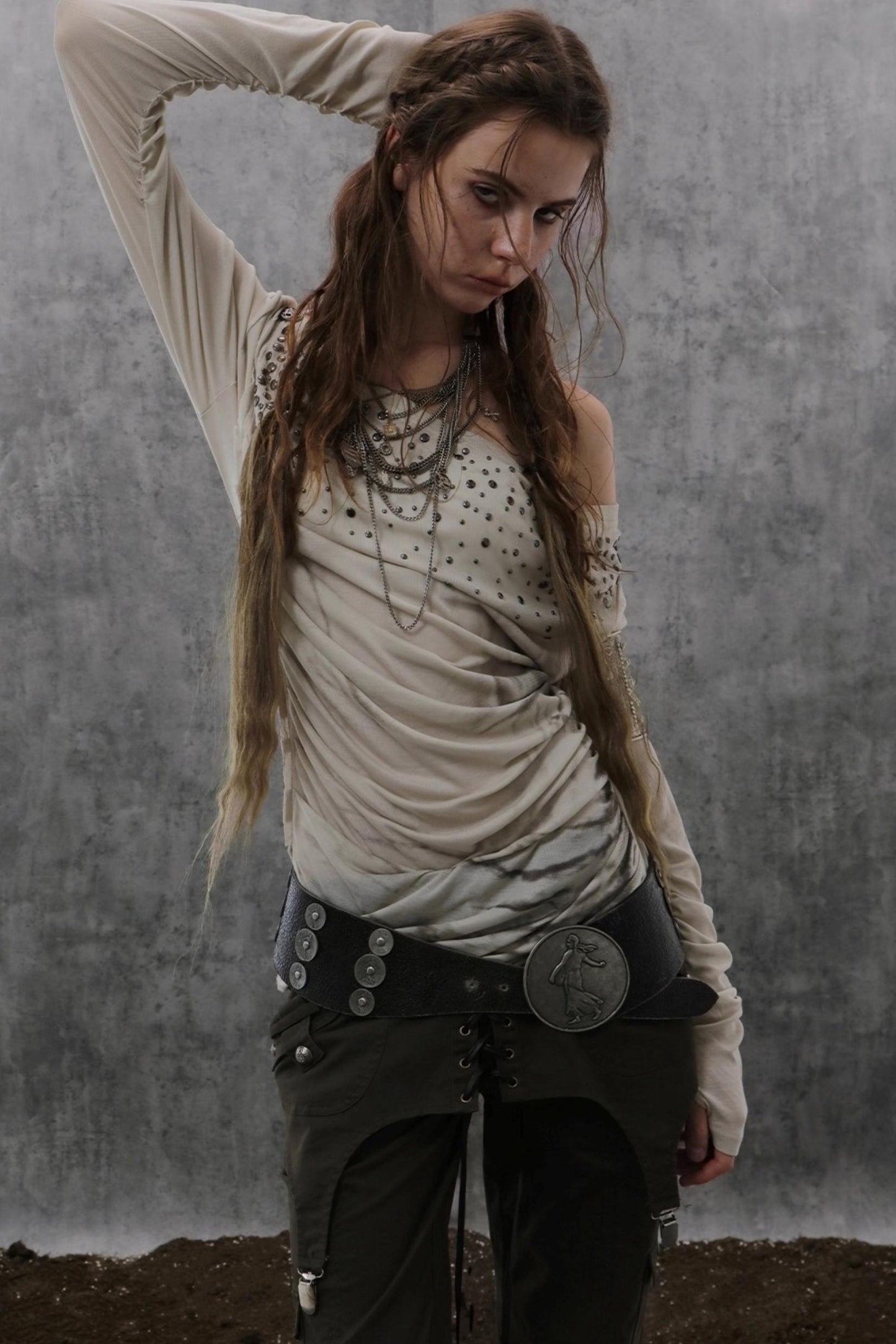 French Vintage Diamond Print Swing Top