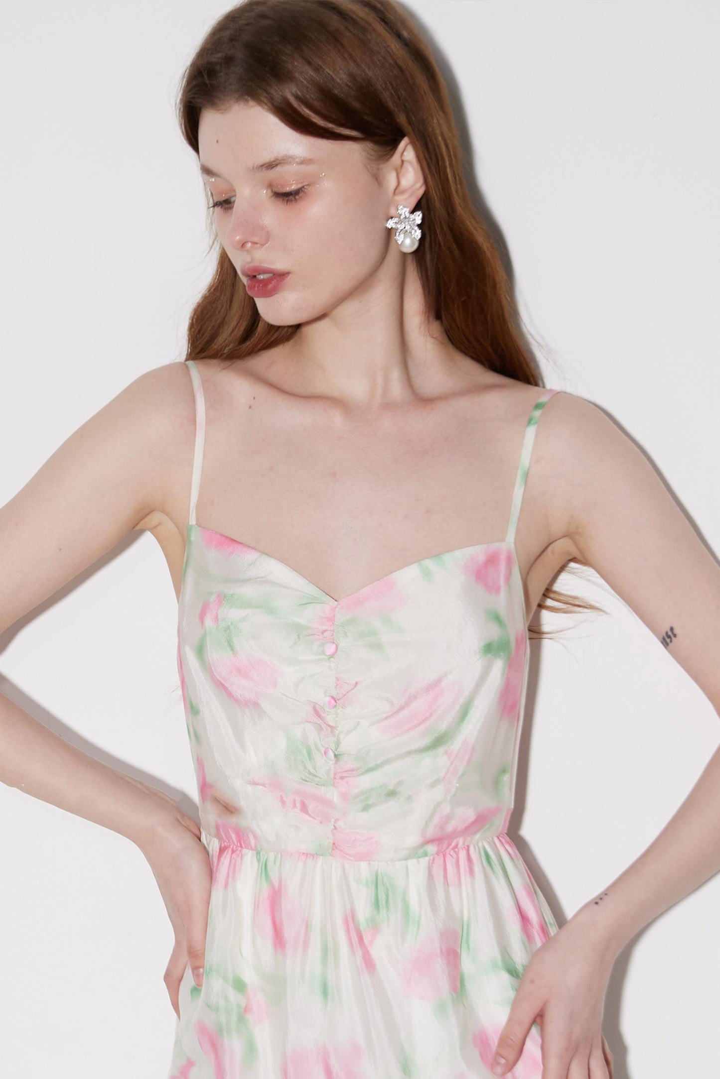 Luxe Copper Halter Dress